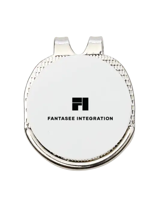 Antique Silver Hat Clip w/Golf Ball Marker w/Fantasee Integration Logo